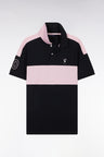 Relaxed-fit New Zealand short-sleeved polo shirt in black cotton