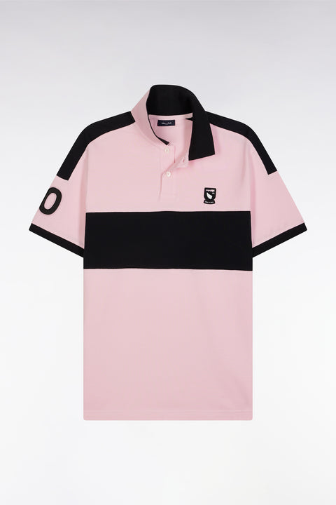 Relaxed-fit New Zealand short-sleeved polo shirt in pink cotton - Image 2