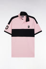 Relaxed-fit New Zealand short-sleeved polo shirt in pink cotton