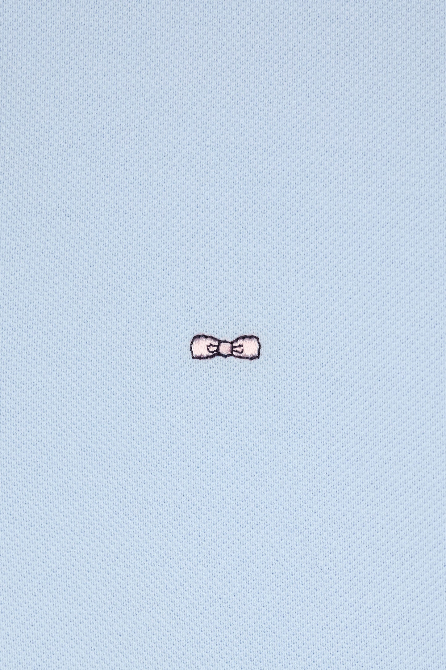 Straight-fit short-sleeved polo shirt in sky blue Pima cotton