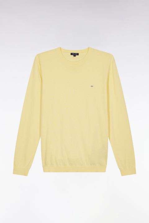 Straight-fit ivory cotton-silk blend crewneck jumper - Image 2