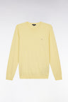Straight-fit ivory cotton-silk blend crewneck jumper