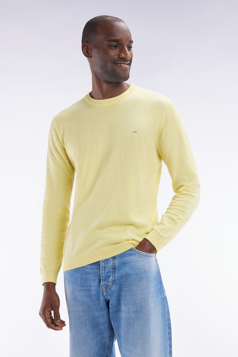 Straight-fit ivory cotton-silk blend crewneck jumper - Image 3