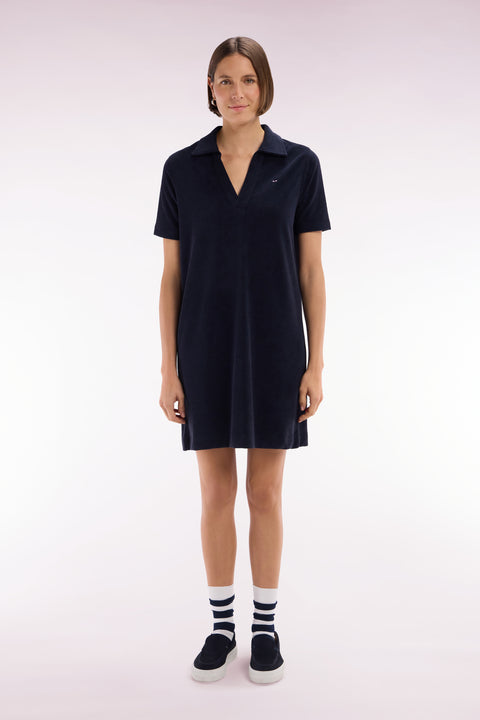 Robe maillot bleu marine coupe décontractée - Image 3