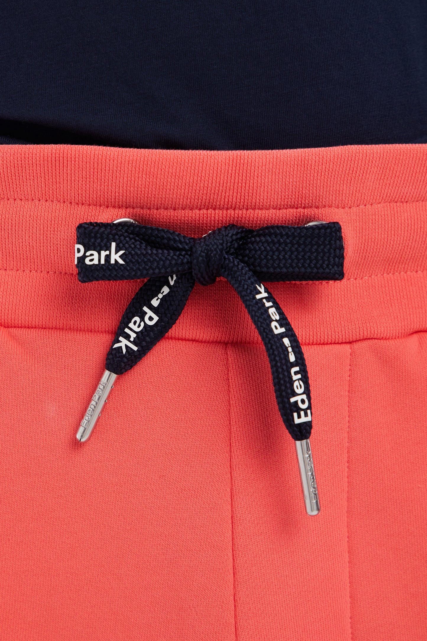 Short en molleton coton corail coupe décontractée