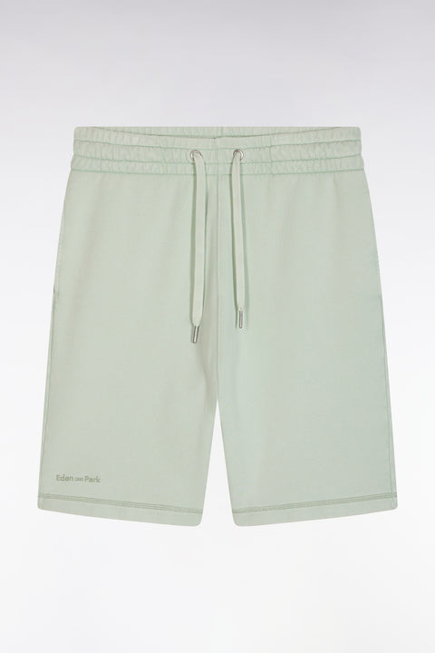 Short en molleton coton vert clair coupe décontractée - Image 2