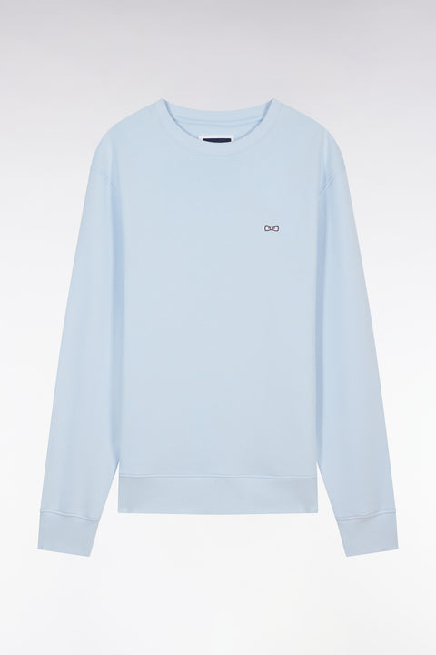 Sweatshirt en molleton coton ciel coupe droite et col rond - Image 2