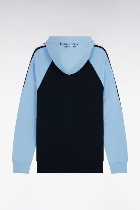 Sweatshirt à capuche en coton marine et ciel coupe décontractée - Image 2