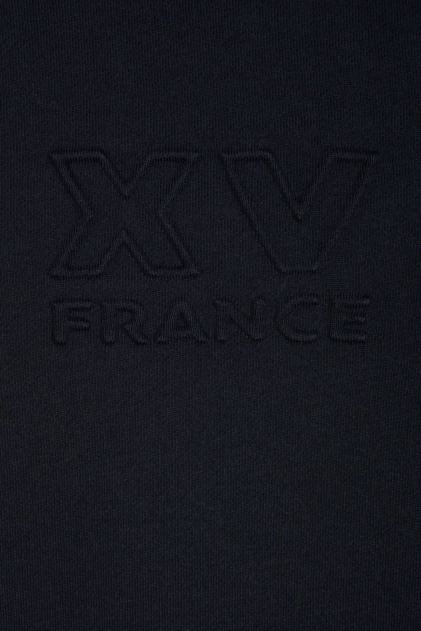 Sweatshirt à col maillot en coton marine XV de France coupe droite