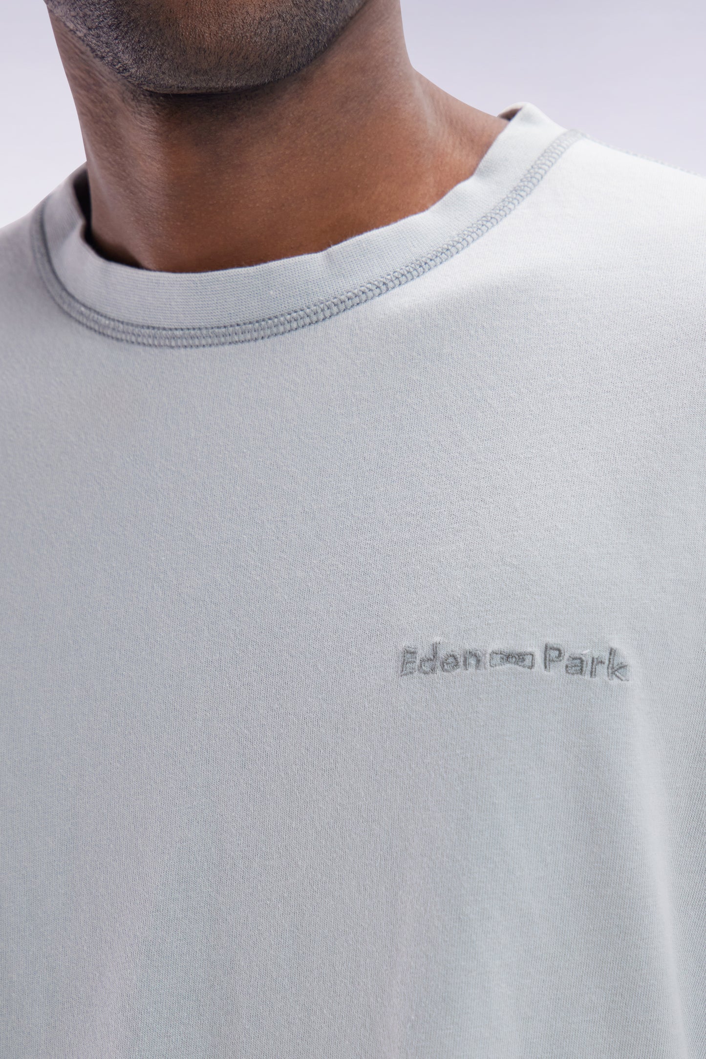 Relaxed-fit grey overdyed cotton T-shirt