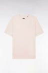 Relaxed-fit light pink overdyed cotton T-shirt