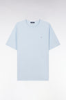 T-shirt en coton Pima ciel coupe droite