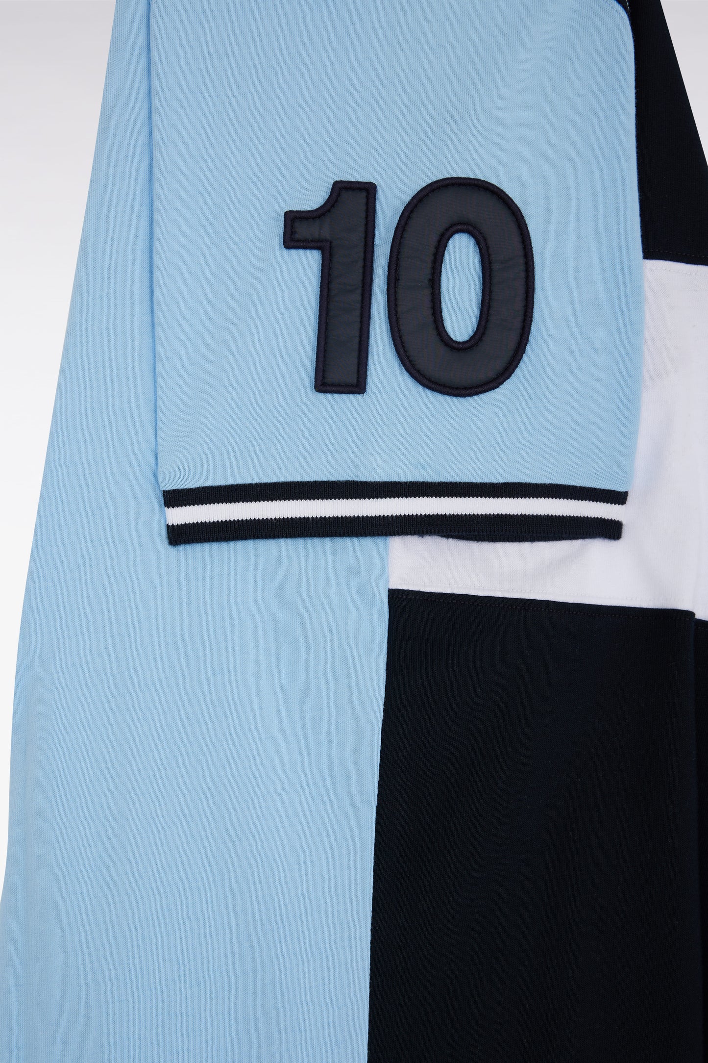Relaxed-fit navy and sky blue cotton T-shirt