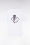 Straight-fit screen-printed white cotton T-shirt