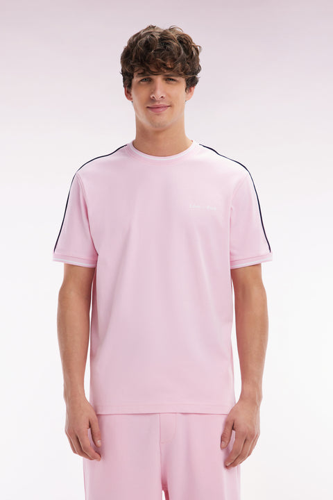 T-shirt in pink cotton cutted cut - Image 1