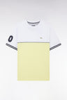 Two-tone T-shirt in yellow cotton, relaxed fit