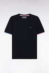 UNA T-shirt in navy colored sleeves straight cut