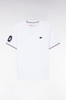 XV T-shirt from France in white cotton embroidery 10 straight cut