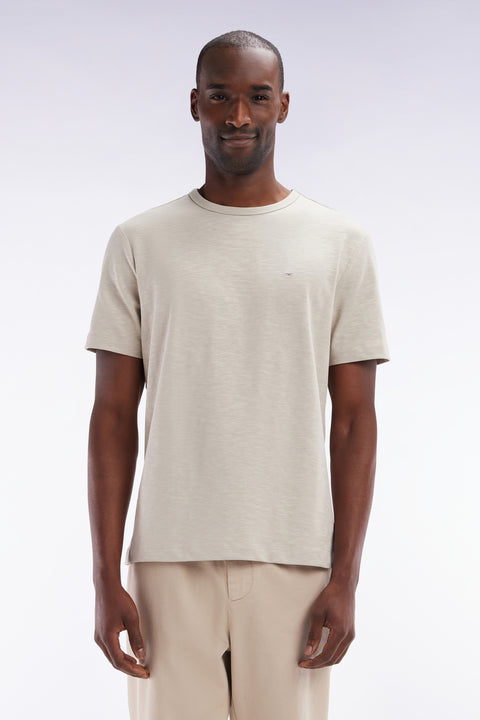 Straight cotton jersey t-shirt straight cut - Image 1