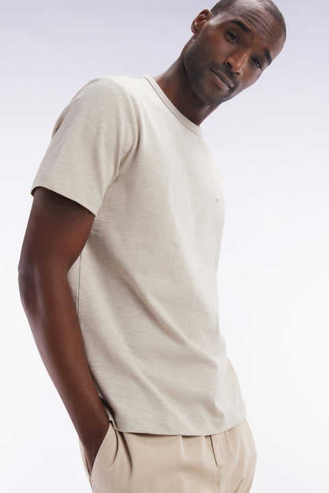 Straight cotton jersey t-shirt straight cut - Image 3