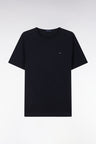 T-shirt en jersey de coton slub marine coupe droite