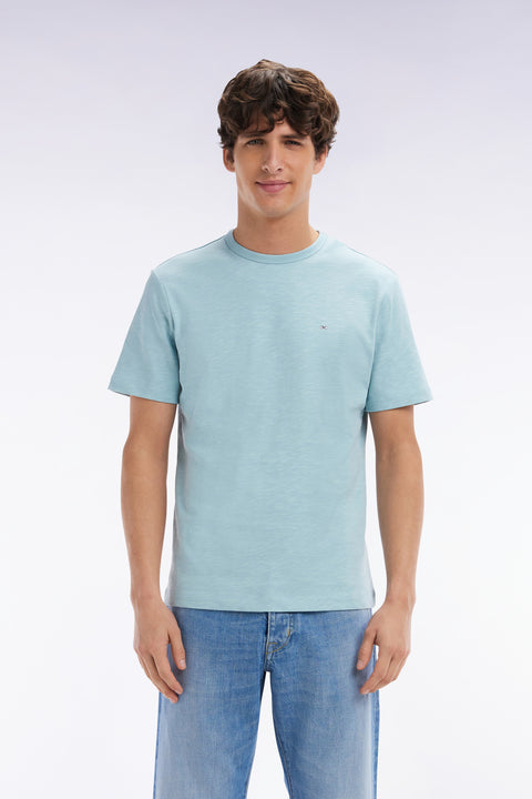 Water green cotton jersey t-shirt straight cut - Image 1