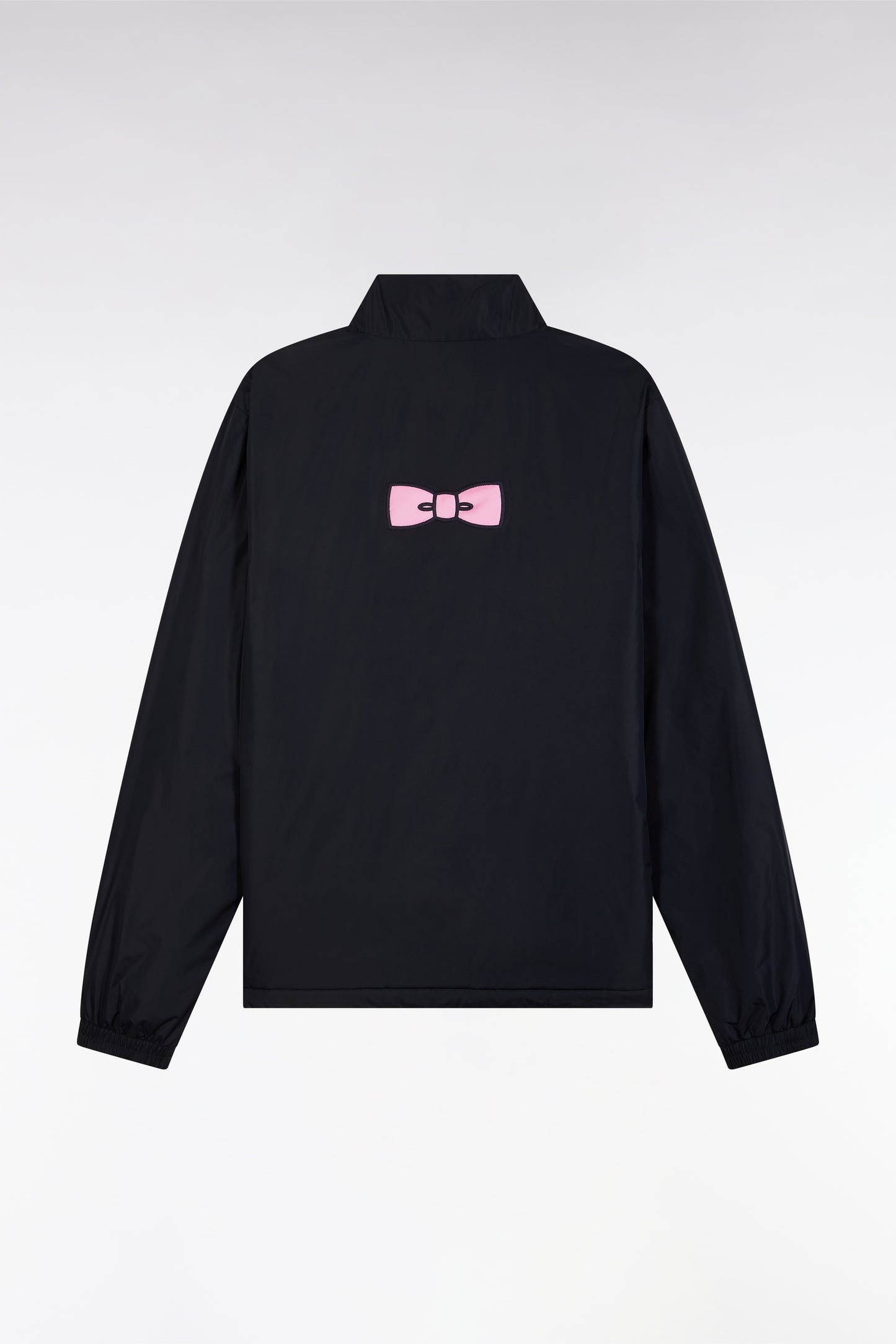 Blouson coupe-vent en polyamide mat marine brodé