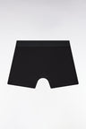 Cut and sewn boxer shorts in black and grey stretch cotton jersey