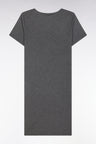 Grey stretch modal nightdress with Eden Park logo