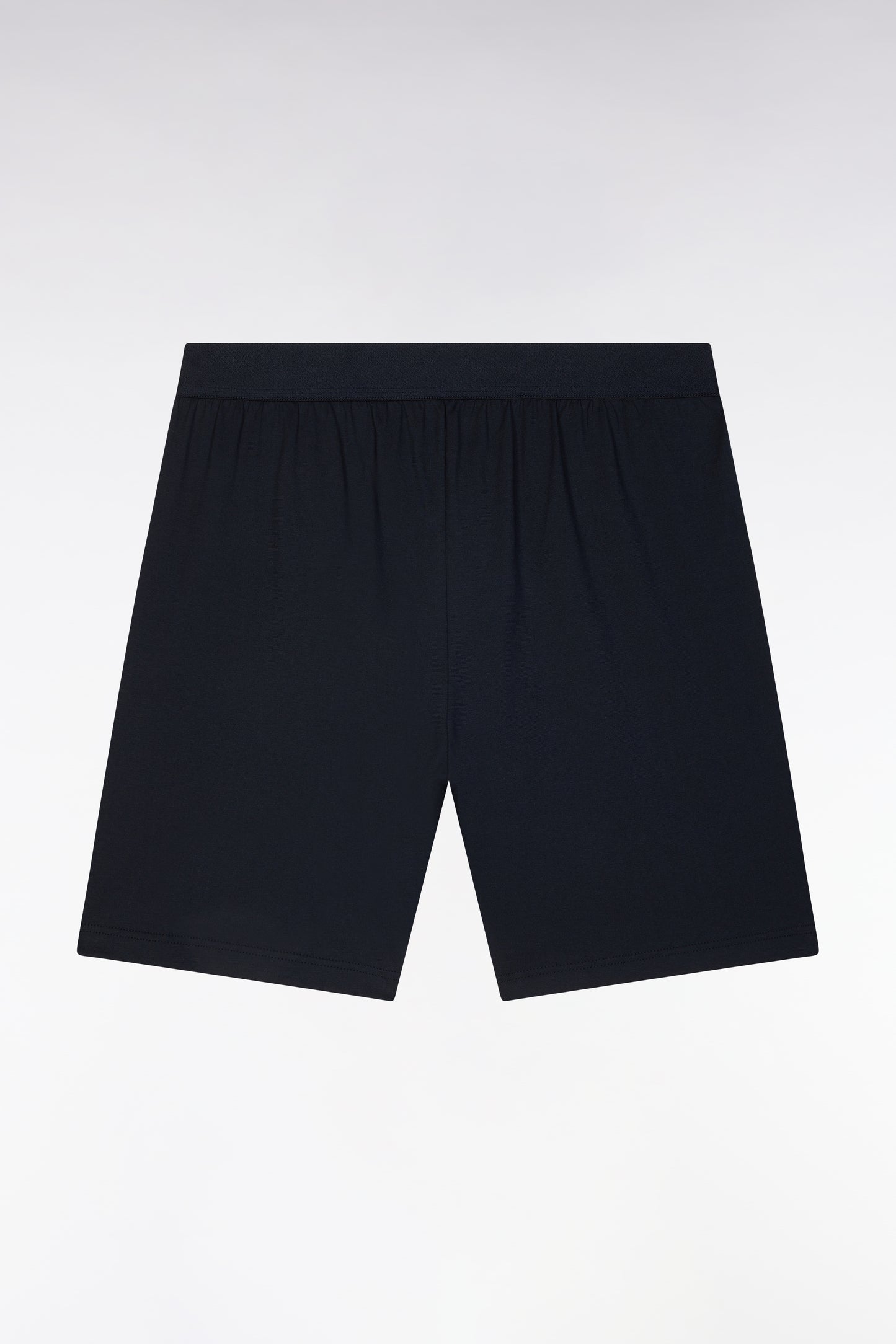 Short pyjamas in blue and navy cotton jersey