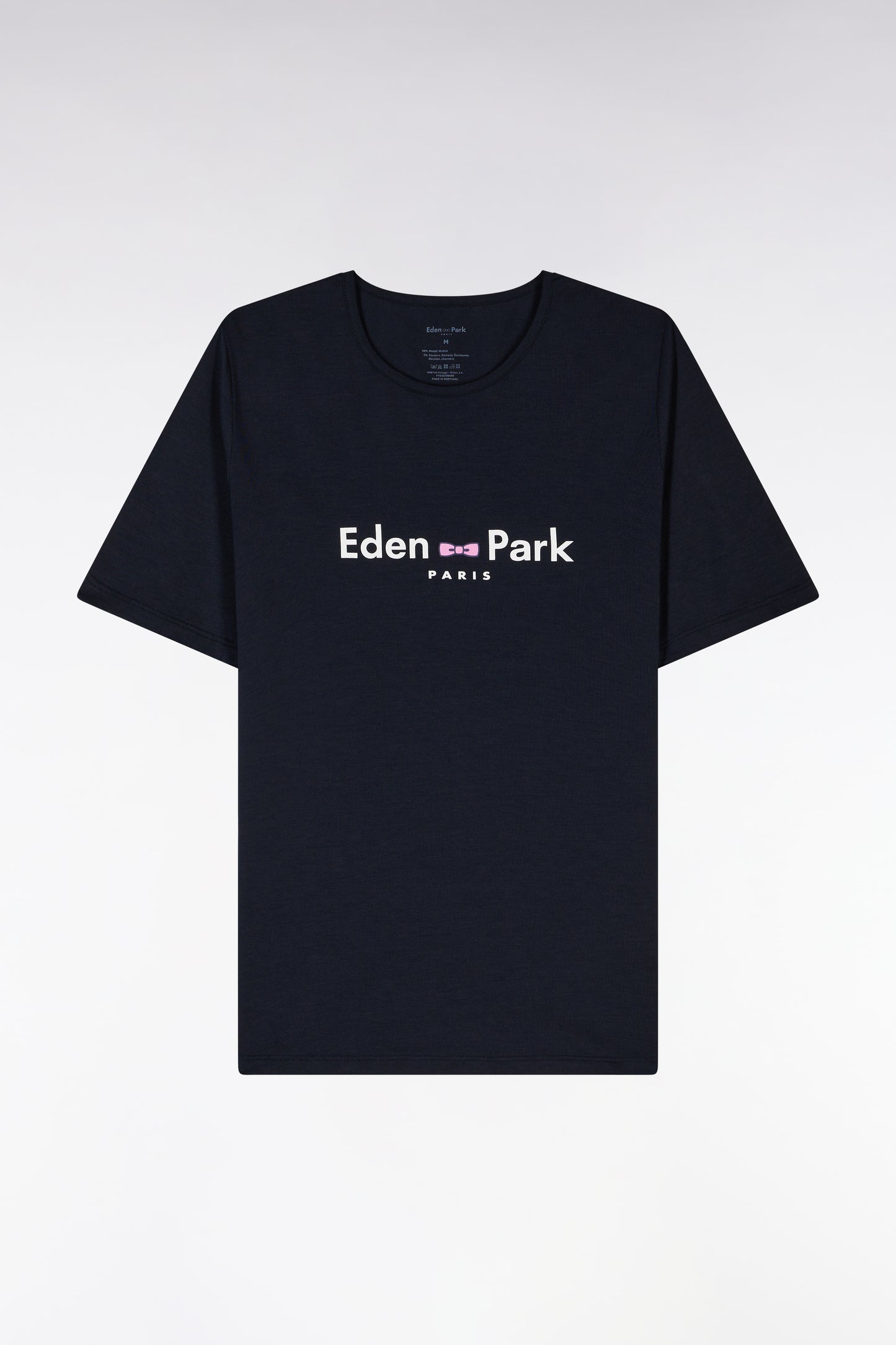 Short pyjamas in cotton and navy modal with Eden Park logo _- LACK BOTTOMS