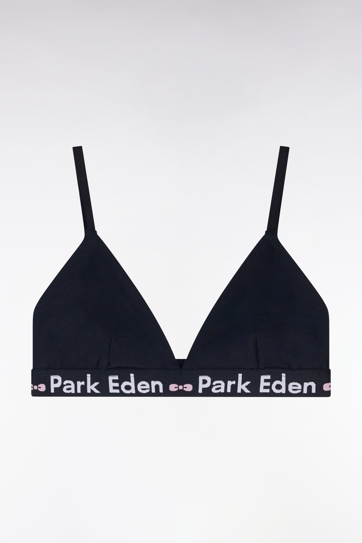 Soutien-gorge en coton stretch marine élastique siglé