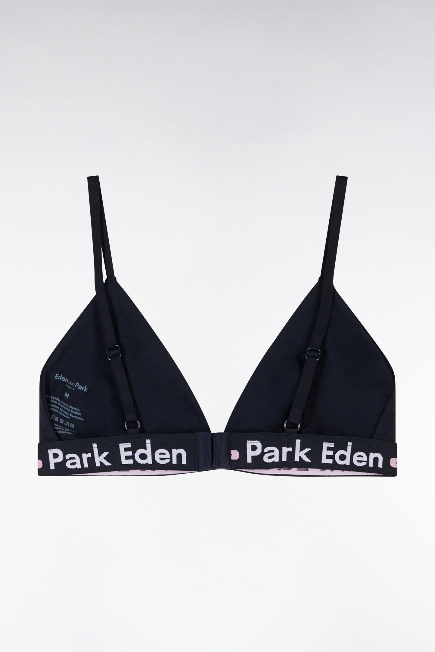 Soutien-gorge en coton stretch marine élastique siglé