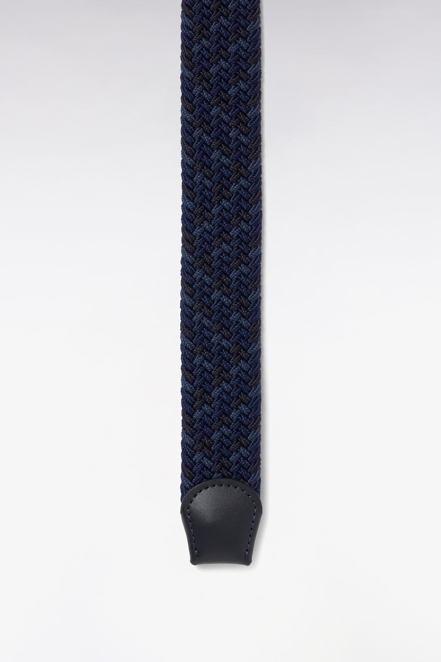 Ceinture textile élastiquée tricolore marine