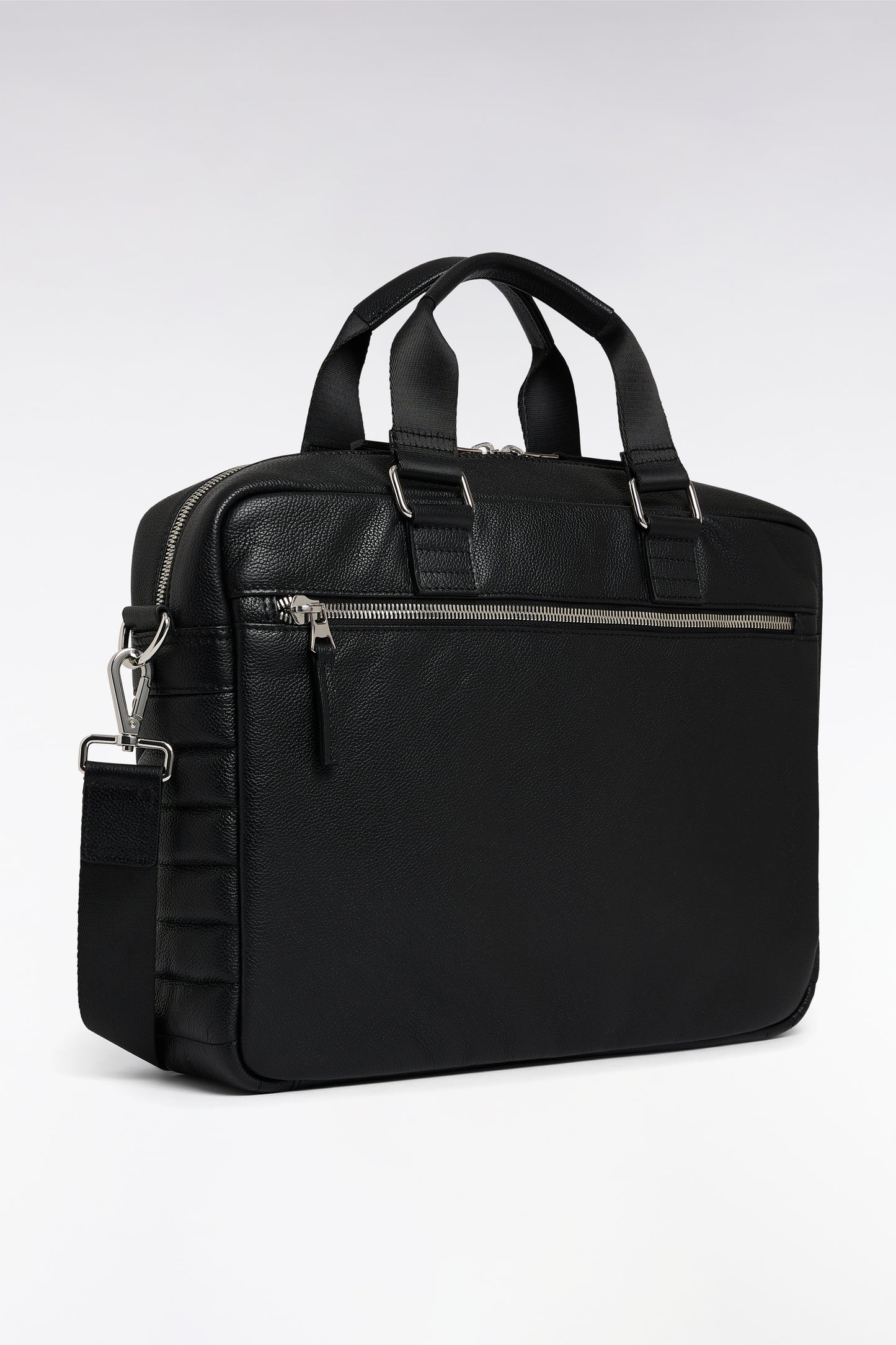 Sac cartable en cuir de vachette noir