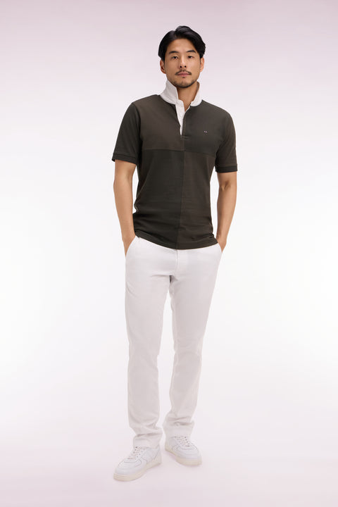 Pantalon chino regular en coton stretch blanc - Image 3