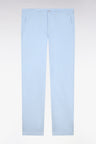 Pantalon chino regular en coton stretch ciel