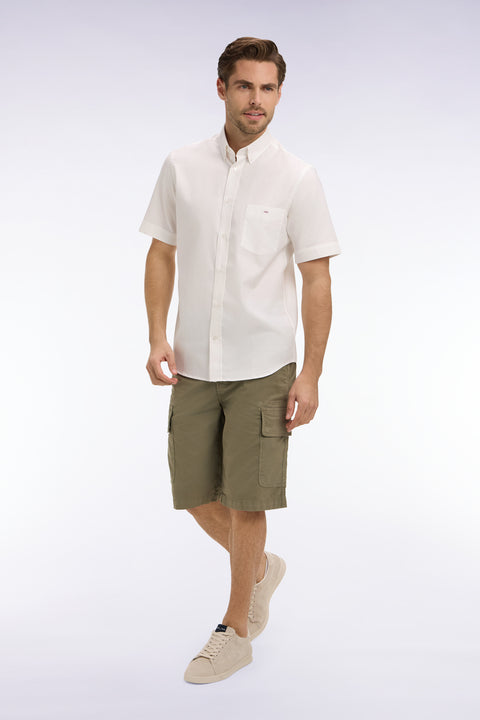 Bermuda cargo en coton kaki - Image 3