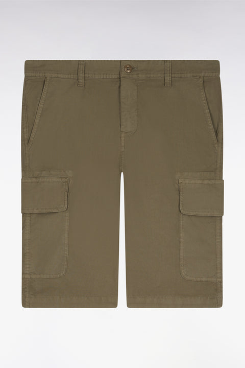Bermuda cargo en coton kaki - Image 2
