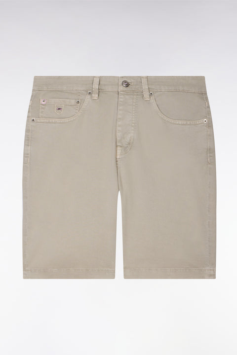 Bermuda en denim stretch kaki - Image 2