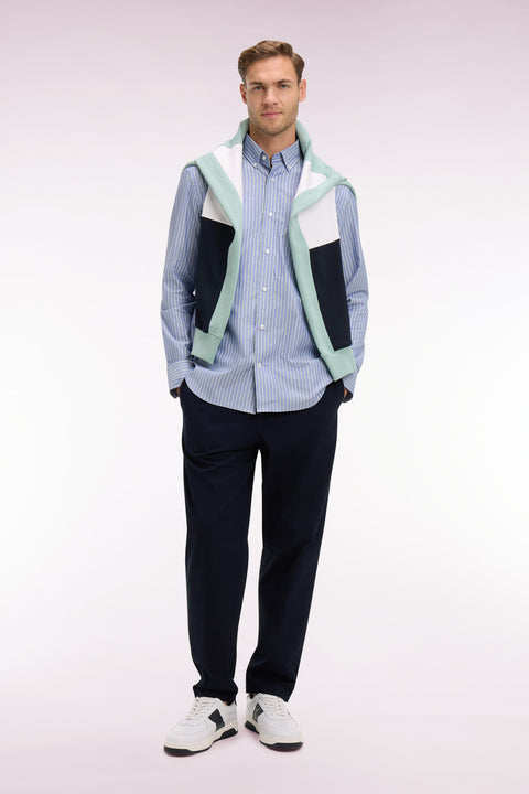 Pantalon en toile de coton marine - Image 3