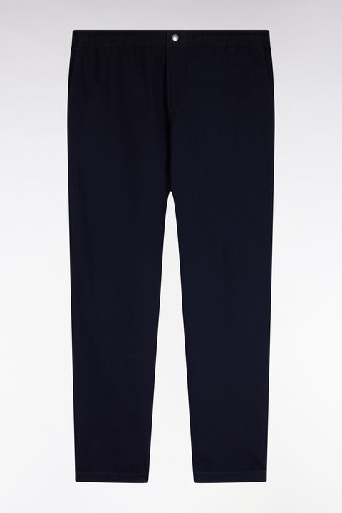 Pantalon en toile de coton marine - Image 2