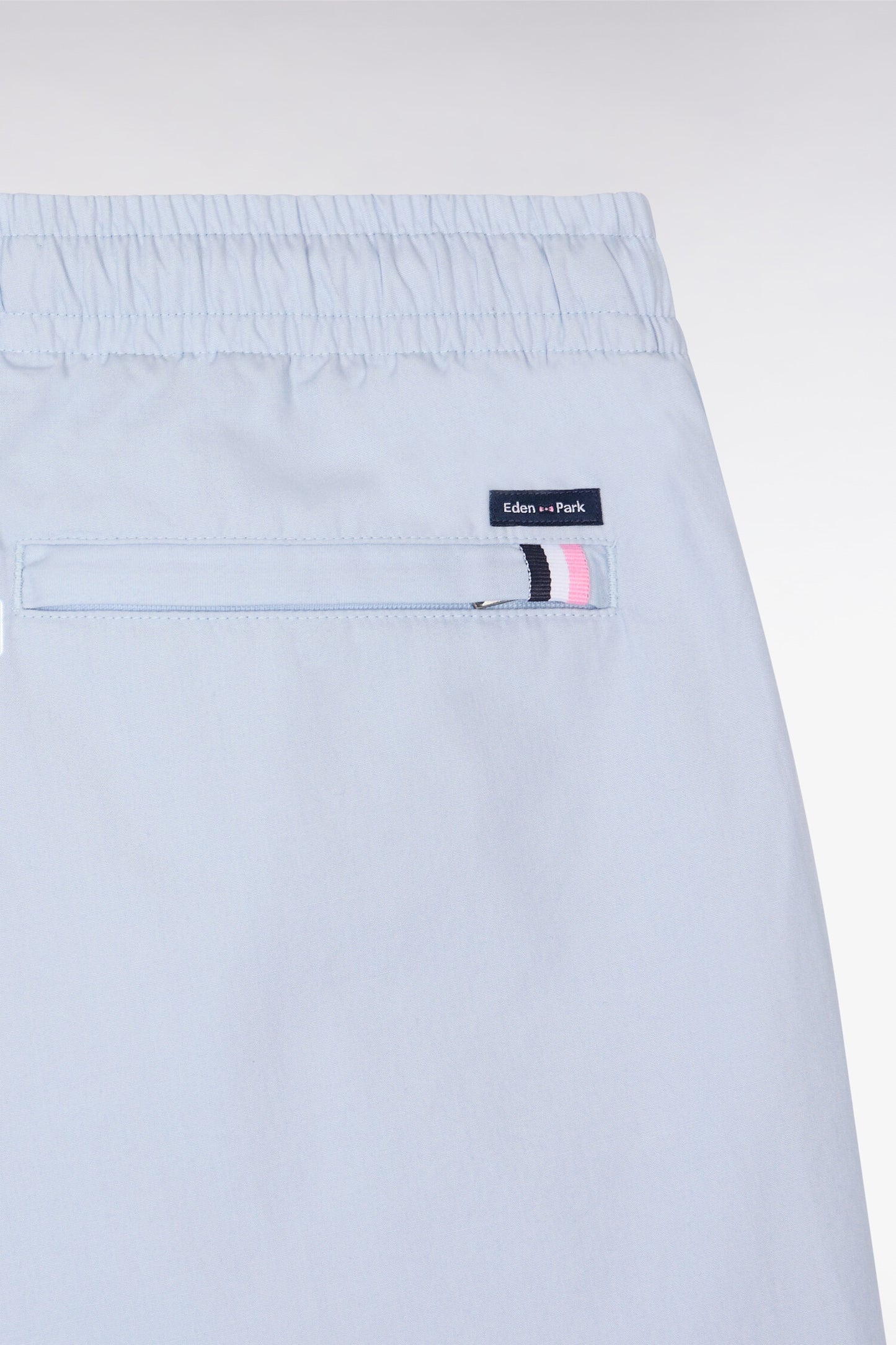 Light gray cotton poplin shorts