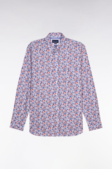 Chemise en popeline de coton multicolore à motif floral - Image 2