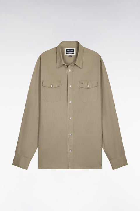 Chemise en popeline de coton Pima kaki coupe regular - Image 2