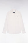 White linen shirt with patch pockets