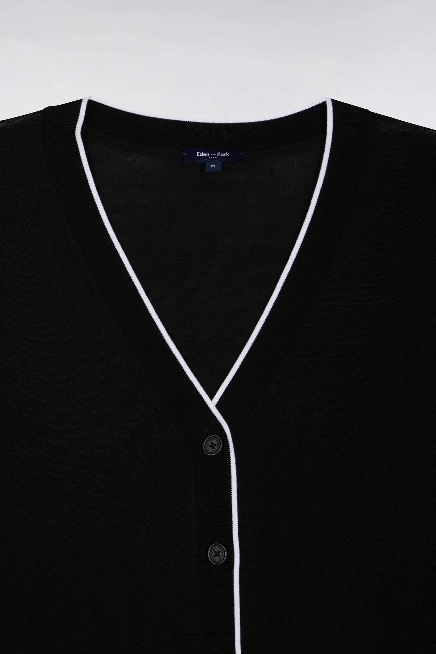 Cardigan boutonné col V noir