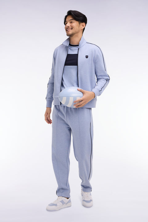Jogging en coton mélangé ciel coupe regular - Image 1