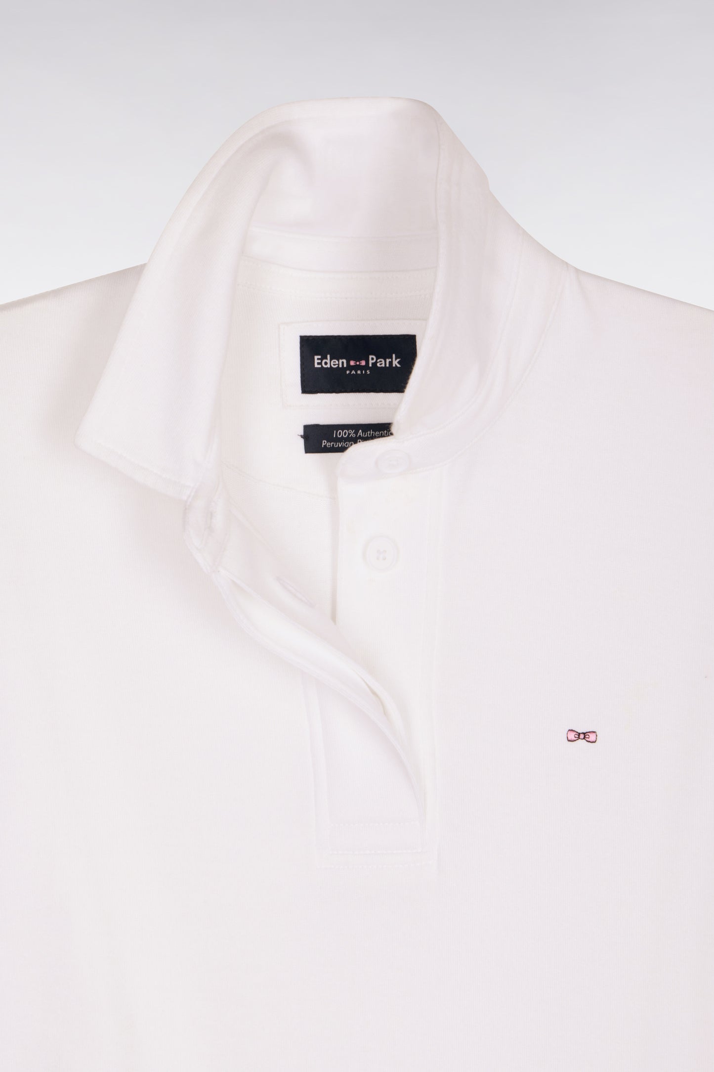 Maillot à manches courtes en coton Pima blanc coupe relaxed