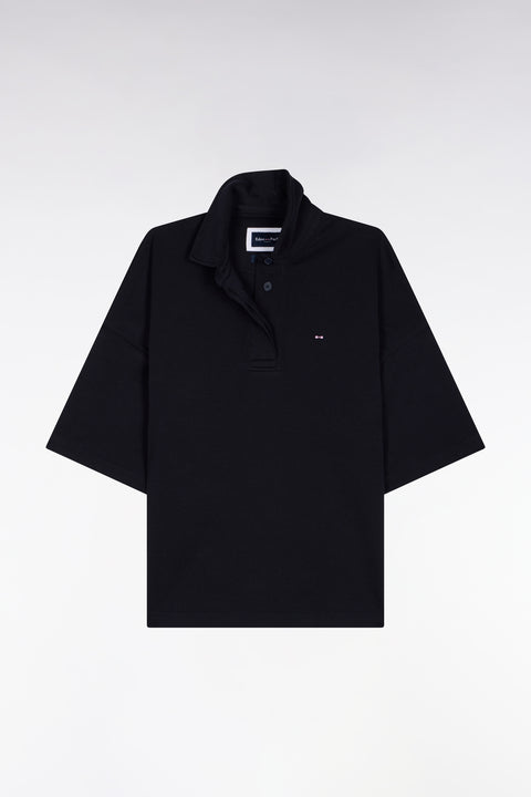 Maillot à manches courtes en coton Pima marine coupe relaxed - Image 2